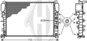 Diederichs DCM2406 - Радіатор, охолодження двигуна autocars.com.ua