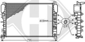 Diederichs DCM2407 - Радіатор, охолодження двигуна autocars.com.ua