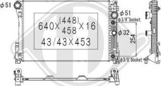 Diederichs DCM2430 - Радіатор, охолодження двигуна autocars.com.ua