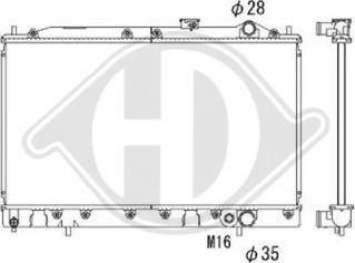 Diederichs DCM2446 - Радіатор, охолодження двигуна autocars.com.ua