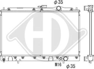 Diederichs DCM2449 - Радіатор, охолодження двигуна autocars.com.ua