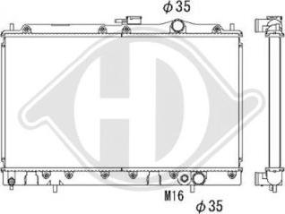 Diederichs DCM2451 - Радіатор, охолодження двигуна autocars.com.ua