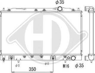 Diederichs DCM2463 - Радіатор, охолодження двигуна autocars.com.ua