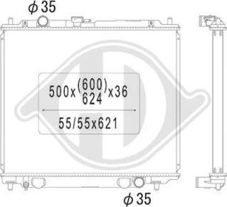 Diederichs DCM2468 - Радіатор, охолодження двигуна autocars.com.ua