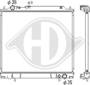 Diederichs DCM2469 - Радіатор, охолодження двигуна autocars.com.ua