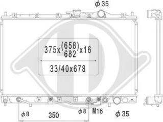 Diederichs DCM2481 - Радіатор, охолодження двигуна autocars.com.ua