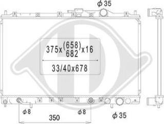 Diederichs DCM2482 - Радіатор, охолодження двигуна autocars.com.ua