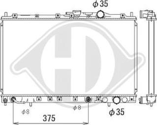 Diederichs DCM2485 - Радіатор, охолодження двигуна autocars.com.ua