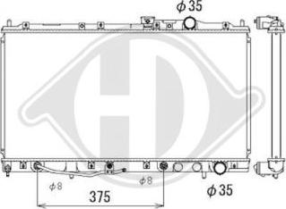 Diederichs DCM2492 - Радіатор, охолодження двигуна autocars.com.ua