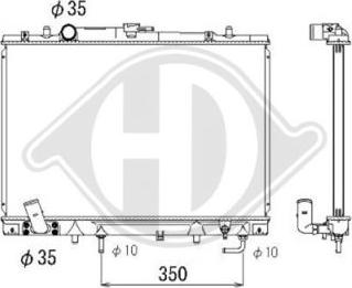 Diederichs DCM2497 - Радіатор, охолодження двигуна autocars.com.ua