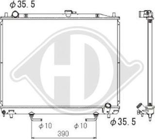 Diederichs DCM2502 - Радіатор, охолодження двигуна autocars.com.ua