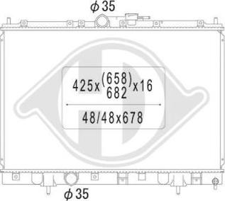 Diederichs DCM2507 - Радіатор, охолодження двигуна autocars.com.ua