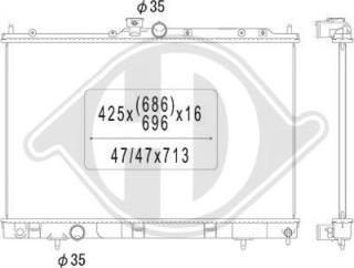 Diederichs DCM2513 - Радіатор, охолодження двигуна autocars.com.ua