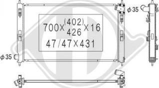 Diederichs DCM2532 - Радіатор, охолодження двигуна autocars.com.ua