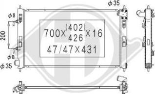 Diederichs DCM2540 - Радиатор, охлаждение двигателя autodnr.net