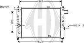 Diederichs DCM2560 - Радіатор, охолодження двигуна autocars.com.ua