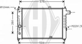 Diederichs DCM2563 - Радіатор, охолодження двигуна autocars.com.ua