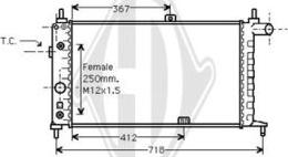 Diederichs DCM2566 - Радіатор, охолодження двигуна autocars.com.ua