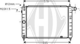Diederichs DCM2582 - Радіатор, охолодження двигуна autocars.com.ua
