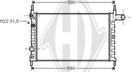 Diederichs DCM2587 - Радіатор, охолодження двигуна autocars.com.ua