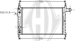 Diederichs DCM2588 - Радиатор, охлаждение двигателя autodnr.net