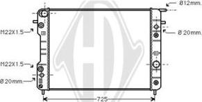 Diederichs DCM2601 - Радіатор, охолодження двигуна autocars.com.ua