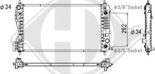 Diederichs DCM2612 - Радіатор, охолодження двигуна autocars.com.ua