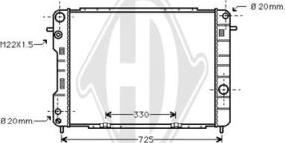 Diederichs DCM2619 - Радіатор, охолодження двигуна autocars.com.ua