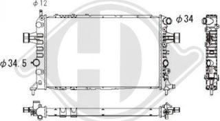 Diederichs DCM2623 - Радіатор, охолодження двигуна autocars.com.ua