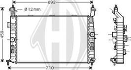 Diederichs DCM2655 - Радіатор, охолодження двигуна autocars.com.ua