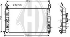 Diederichs DCM2657 - Радіатор, охолодження двигуна autocars.com.ua