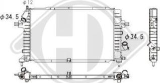 Diederichs DCM2661 - Радіатор, охолодження двигуна autocars.com.ua