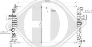 Diederichs DCM2664 - Радіатор, охолодження двигуна autocars.com.ua