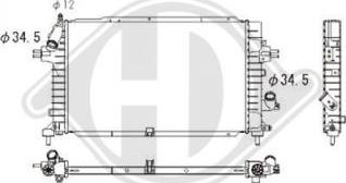 Diederichs DCM2666 - Радіатор, охолодження двигуна autocars.com.ua