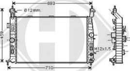 Diederichs DCM2674 - Радіатор, охолодження двигуна autocars.com.ua