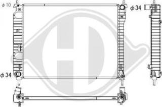 Diederichs DCM2677 - Радіатор, охолодження двигуна autocars.com.ua