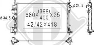 Diederichs DCM2689 - Радиатор, охлаждение двигателя autodnr.net