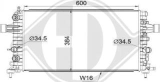 Diederichs DCM2693 - Радіатор, охолодження двигуна autocars.com.ua