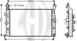 Diederichs DCM2712 - Радіатор, охолодження двигуна autocars.com.ua