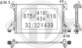 Diederichs DCM2716 - Радіатор, охолодження двигуна autocars.com.ua