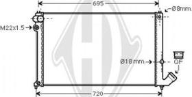 Diederichs DCM2759 - Радіатор, охолодження двигуна autocars.com.ua