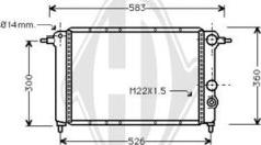 Diederichs DCM2842 - Радіатор, охолодження двигуна autocars.com.ua