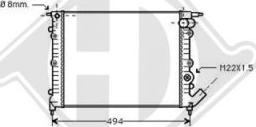 Diederichs DCM2863 - Радіатор, охолодження двигуна autocars.com.ua