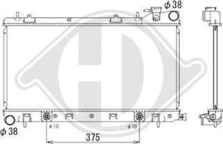 Diederichs DCM3028 - Радіатор, охолодження двигуна autocars.com.ua