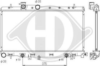 Diederichs DCM3035 - Радіатор, охолодження двигуна autocars.com.ua