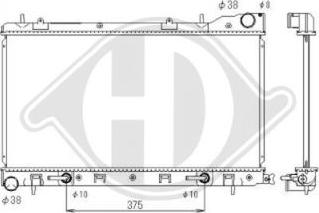 Diederichs DCM3036 - Радіатор, охолодження двигуна autocars.com.ua