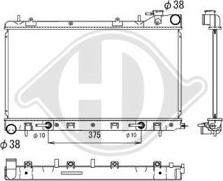 Diederichs DCM3050 - Радіатор, охолодження двигуна autocars.com.ua