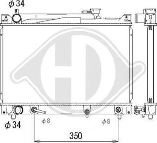 Diederichs DCM3078 - Радіатор, охолодження двигуна autocars.com.ua