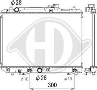 Diederichs DCM3082 - Радіатор, охолодження двигуна autocars.com.ua