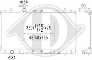 Diederichs DCM3088 - Радіатор, охолодження двигуна autocars.com.ua